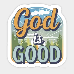 God Is Good – Landscape Sticker